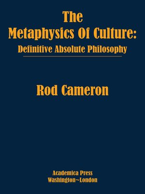 cover image of The Metaphysics of Culture